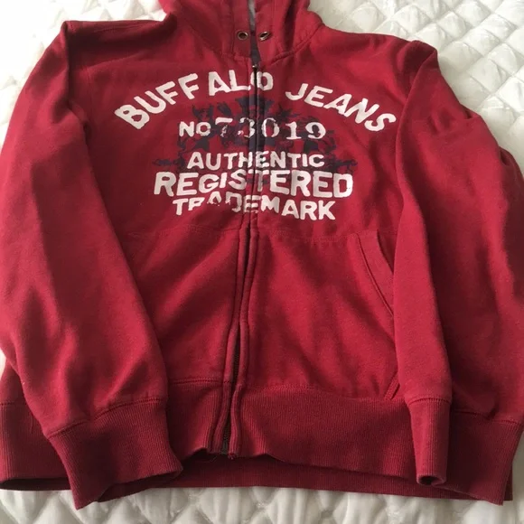 Jeans by Buffalo zip front mens Hoodie - Picture 2 of 7